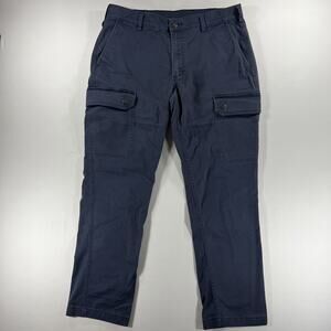 40 Grit by Duluth Trading Co Mens Blue Cargo Pants 36x32 Slim Fit Utility Flex